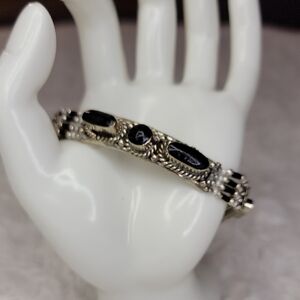 Black Onyx Tibetan Silver Bracelet